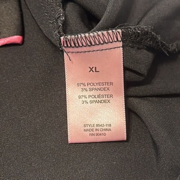 Juicy Coutour Satin Silky Bling Spellout Logo Collar Pajama Shirt Womens XL 90s - Picture 6 of 9